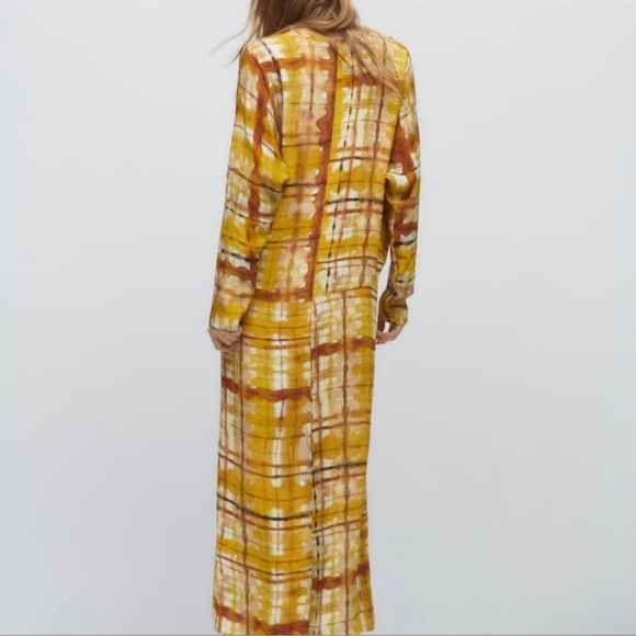 Blogger Favorite Zara Printed Midi Dress Size Medium - Picture 11 of 16